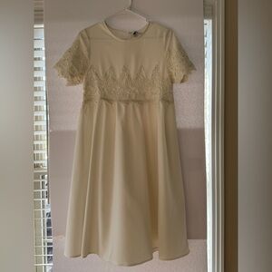 Zara Cream Lace Formal juniors Dress